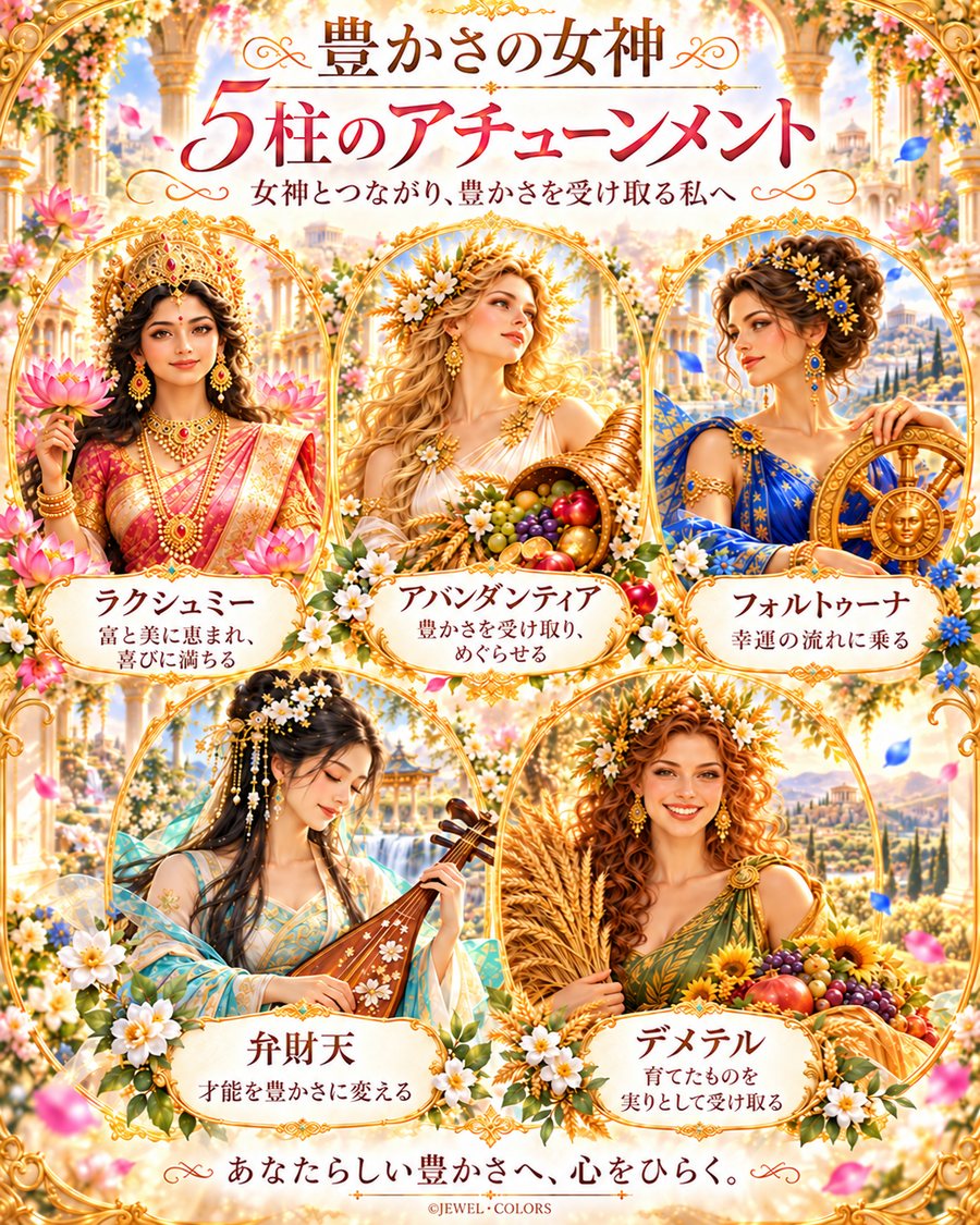 豊かさの女神 5柱のアチューンメント
